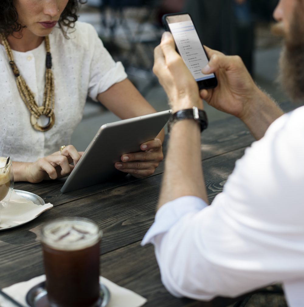 People hangout together at coffee shop